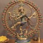 Brass Nataraja Statue | 25" x 21" x 5" | 15 kg | Dual Tone Finish | Dancing Shiva Cosmic Dance | Sacred Hindu Art | Jaipurio